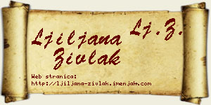Ljiljana Zivlak vizit kartica